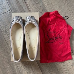 Louboutin Rosella Glitter Flats